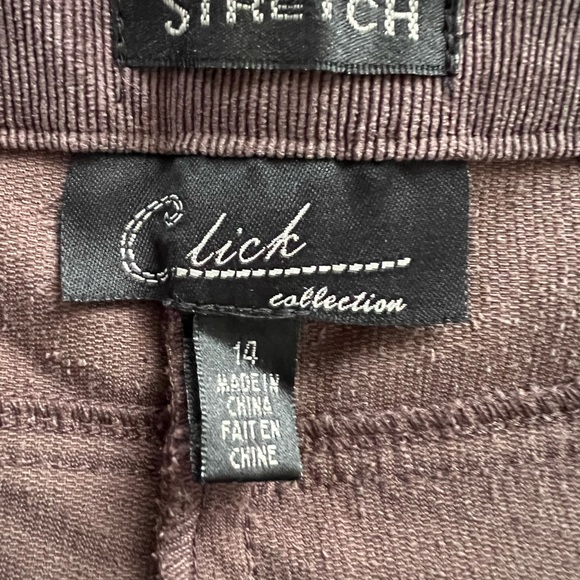 BROWN CORDUROY PANTS SIZE 14 - Picture 6 of 10